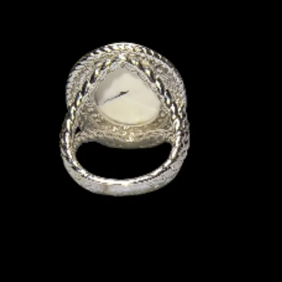 White Buffalo And Sterling Silver Chunky Ring NWOT - Picture 8 of 10